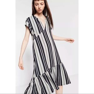 Zara preloved horizontal stripes dress